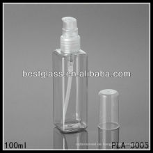 100ml Plastikflasche, 100ml quadratische Plastikflasche, 100ml klare Plastikflasche mit pp Pumpe und Kappe